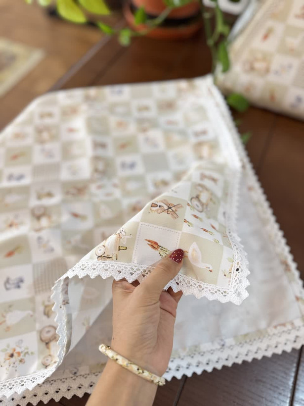 سرویس آشپزخانه طرح چهارخونه مرغی(جهت ایده)